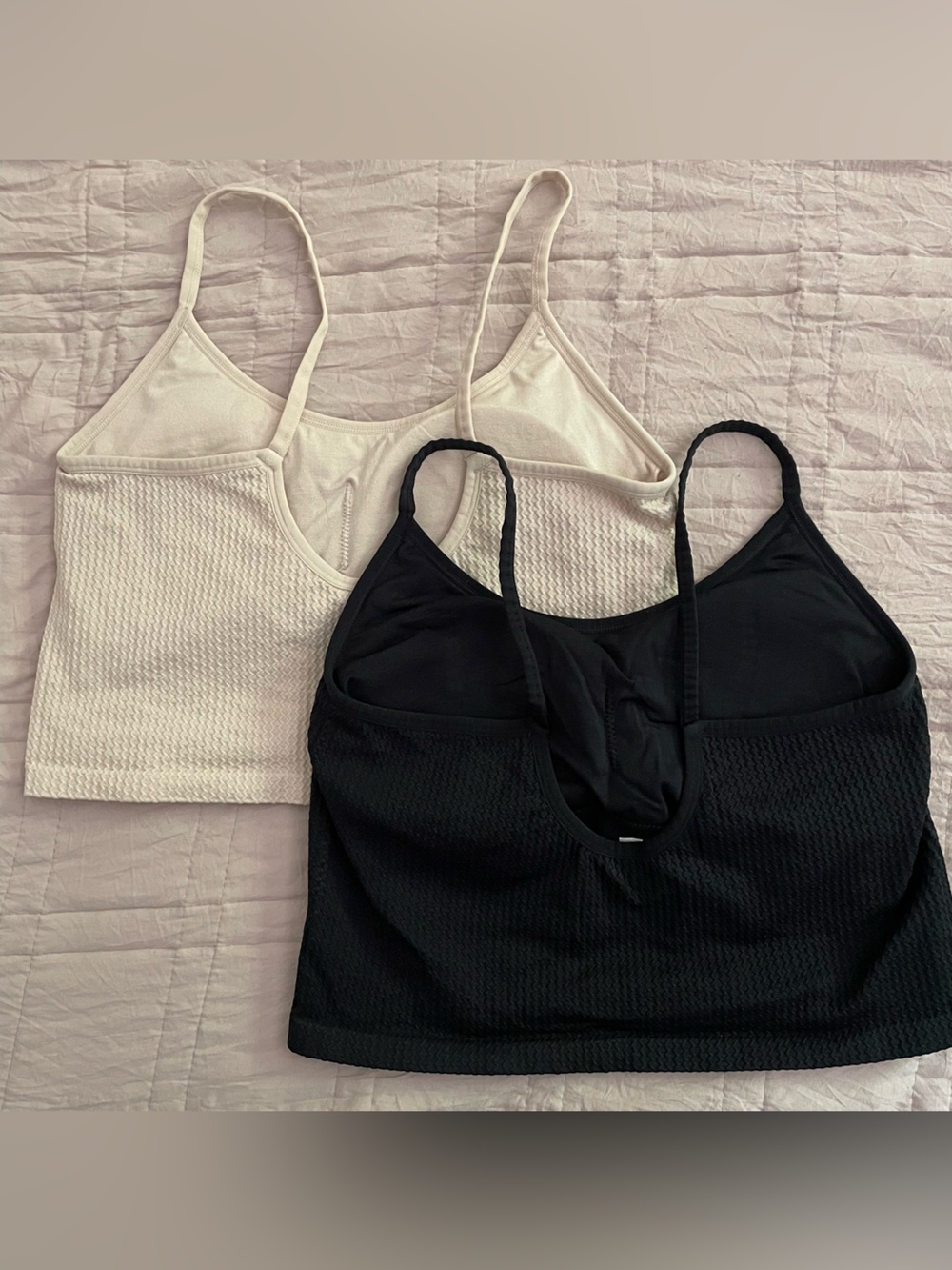 BUNDLE JoyLab seamless textured cropped support tank top - Picture 2 of 5